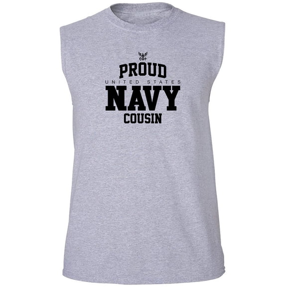 Proud United States Navy COUSIN Adult Sleeveless Tee