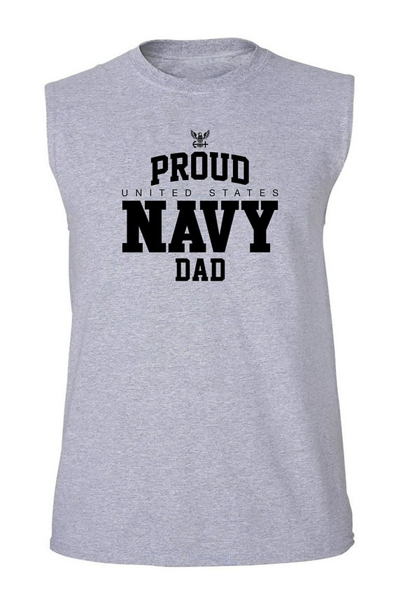Proud United States Navy DAD Adult Sleeveless Tee