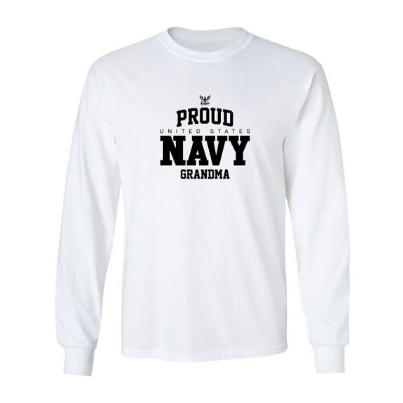 Proud United States Navy GRANDMA Adult Long Sleeve T-shirt