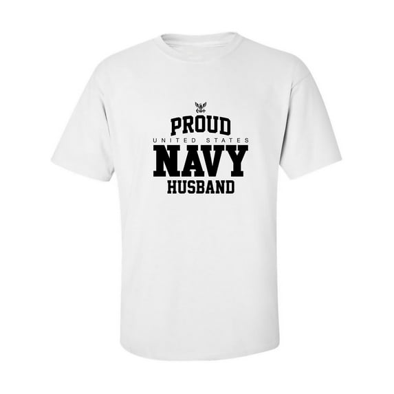 Proud United States Navy HUSBAND Adult Short Sleeve T-shirt