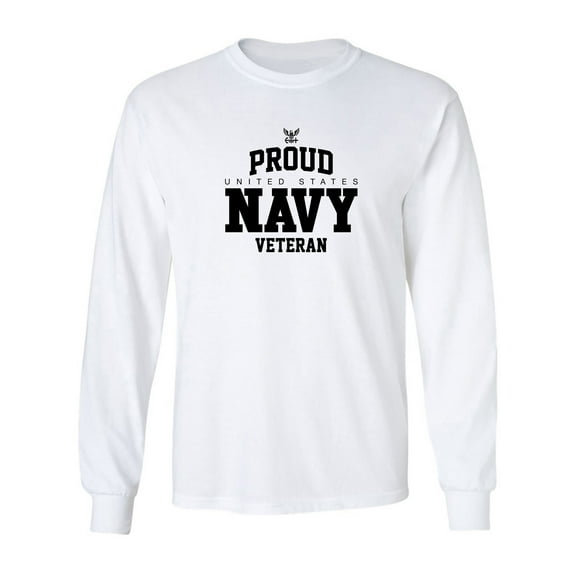 Proud United States Navy VETERAN Adult Long Sleeve T-shirt