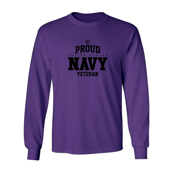 Proud United States Navy VETERAN Adult Long Sleeve T-shirt