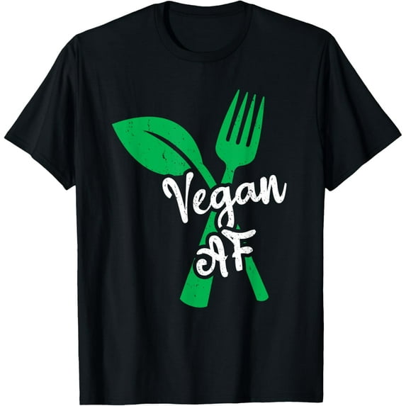 Proud Vegan Leaf and Fork Go Vegan T-Shirt