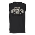 thumbnail image 1 of Proud Veteran Muscle Shirt Veteran's Day Military Honor US Flag Army Air Force RED Friday American Patriot Men's, 1 of 7