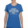 thumbnail image 1 of Proud Veteran T-Shirt Veteran's Day Military Honor US Flag Army Air Force RED Friday American Patriot Women's Tee, 1 of 7