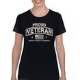 thumbnail image 1 of Proud Veteran T-Shirt Veteran's Day Military Honor US Flag Army Air Force RED Friday American Patriot Women's Tee, 1 of 7