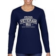 thumbnail image 1 of Proud Veteran Women's Long Sleeve T-shirt Veteran's Day Military Honor US Flag Army Air Force RED Friday American Patriot, 1 of 7