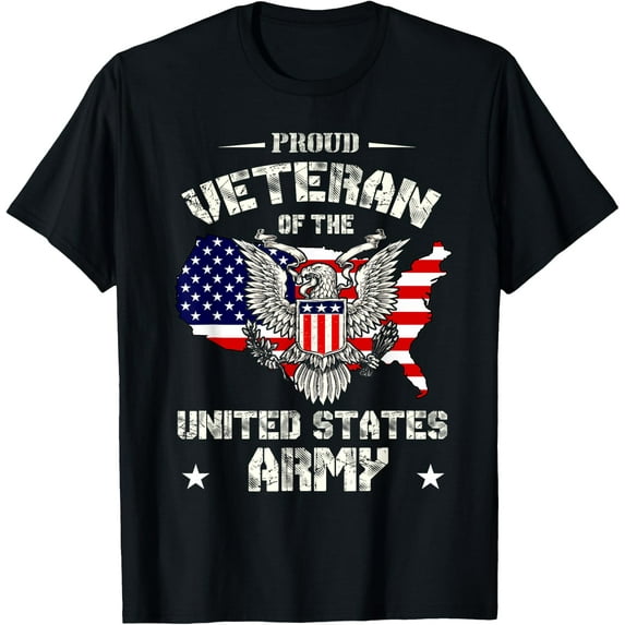 Proud Veteran of the US Army - USA Flag Soldier Veteran T-Shirt
