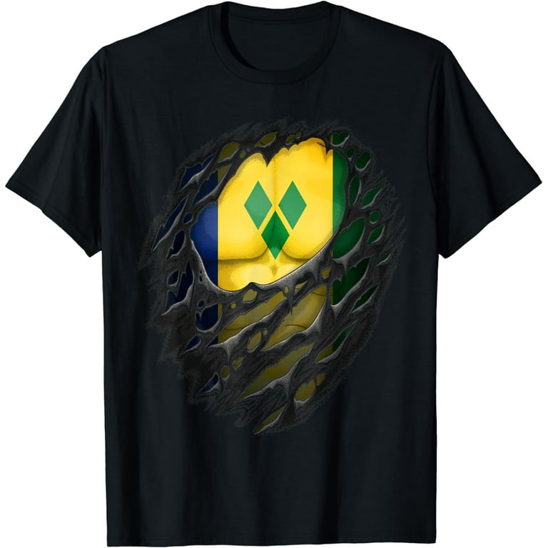 St Vincent Flag Vincentian T-Shirt St Vincent Flag Vincentian T-Shirt