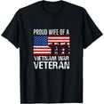 thumbnail image 1 of Proud Wife Vietnam War Veteran Husband Wives Matching Design T-Shirt, 1 of 3