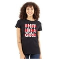 thumbnail image 1 of Proud Woman Martial Arts Fighter Womens Slim Fit Graphic Tee Brisco Brands X, 1 of 5