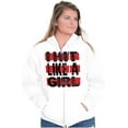 thumbnail image 1 of Proud Woman Martial Arts Fighter Zip Hoodie Sweatshirt Women Brisco Brands S, 1 of 6