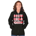 thumbnail image 1 of Proud Woman Martial Arts Fighter Zip Hoodie Sweatshirt Women Brisco Brands X, 1 of 6