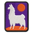 thumbnail image 1 of Proud Wooly Llama Standing Silhouette Applique Multi-Color Embroidered Iron-On Patch - 2.0 Inch Mini, 1 of 5