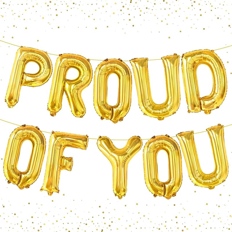 , We Are So Proud Of You Balloons - 16 Inch, Gold Congratulations ...