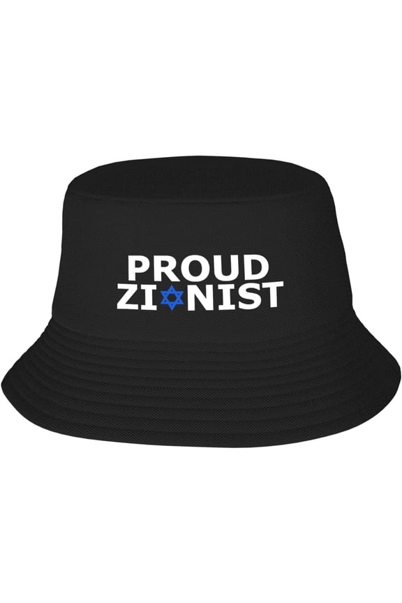 Proud Zionist Bucket Hat Unisex Sun Packable Fisherman Cap for Fishing Trips Beach