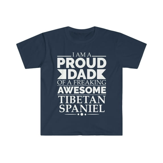 Proud dad Tibetan spaniel Unisex T-shirt S-3XL Dog Dad Owner Father's Day