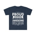 thumbnail image 1 of Proud dad of awesome Critical Care Nurse Unisex T-shirt S-3XL Father's Day, 1 of 2