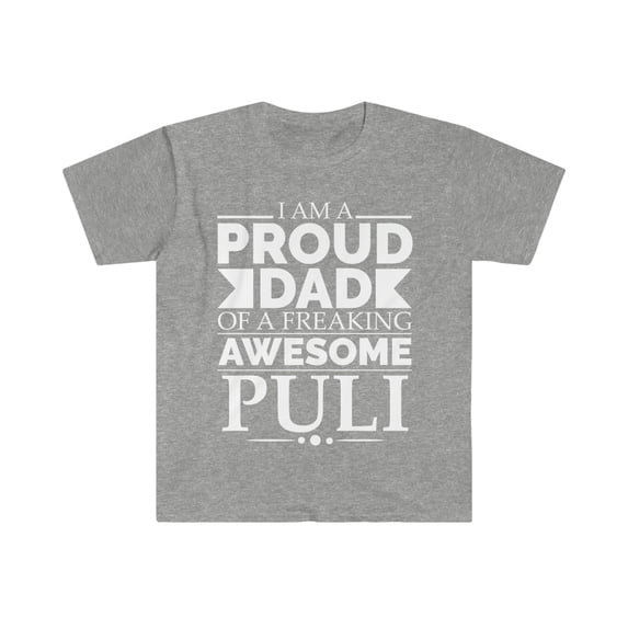 Proud dad puli Unisex T-shirt S-3XL Dog Dad Owner Father's Day