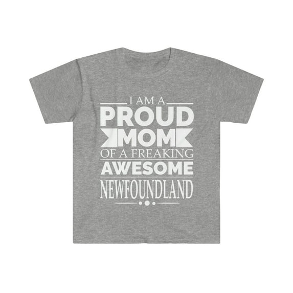 Proud mom New Foundland Dog Mom Owner Mother's Day Unisex T-shirt S-3XL