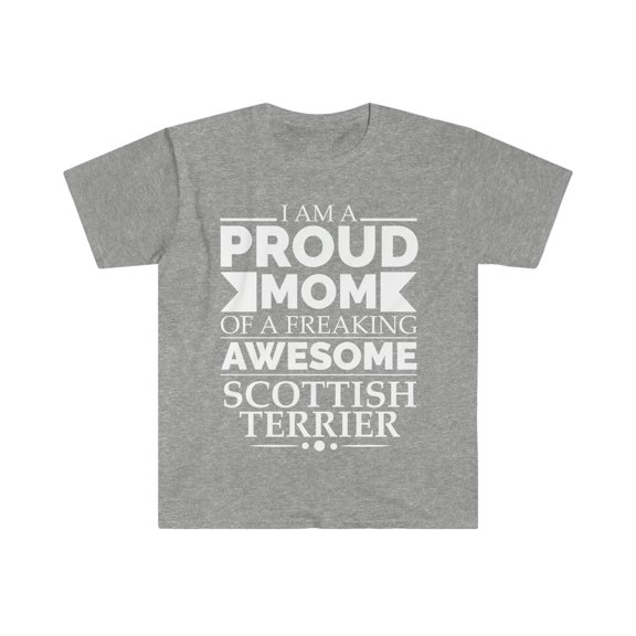 Proud mom Scottish terrier Dog Mom Owner Mother's Day Unisex T-shirt S-3XL