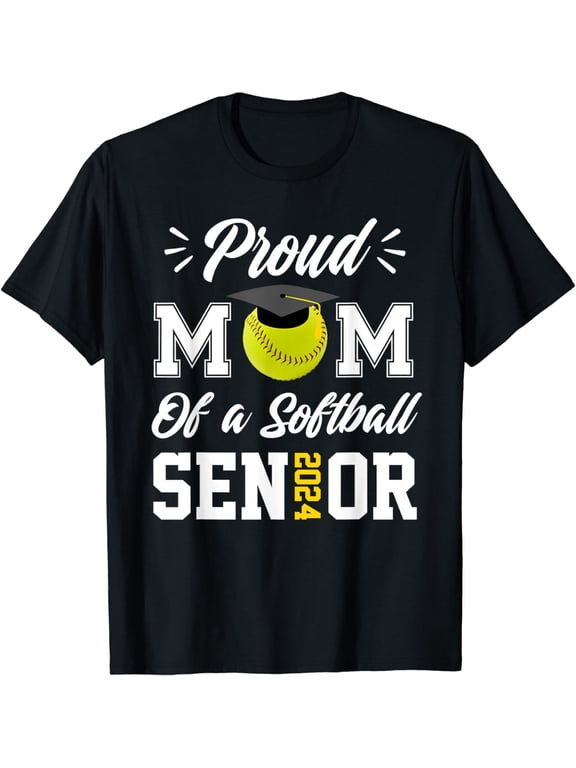 Proud mom of a softball Senior 2024 class of 24 graduation T-Shirt