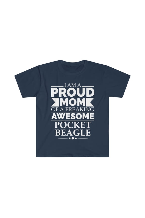 Proud mom pocket beagle Dog Mom Owner Mother's Day Unisex T-shirt S-3XL