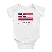 Proud to Be Dominican American Flag Baby Bodysuit Newborn Clothes Outfits White, 6-12 Months