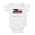 thumbnail image 1 of Proud to Be Filipino American Flag Baby Bodysuit Newborn Clothes Outfits (White, 18-24 Months), 1 of 5