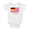 thumbnail image 1 of Proud to Be German American Flag Baby Bodysuit Newborn Clothes Outfits (White, 6-12 Months), 1 of 5