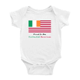 thumbnail image 1 of Proud to Be Irelandish American Flag Cute Baby Rompers Baby Bodysuit (White, 12-18 Months), 1 of 5
