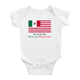thumbnail image 1 of Proud to Be Mexican American Flag Cute Baby Clothes For Boy Girl (White, 3-6 Months), 1 of 5