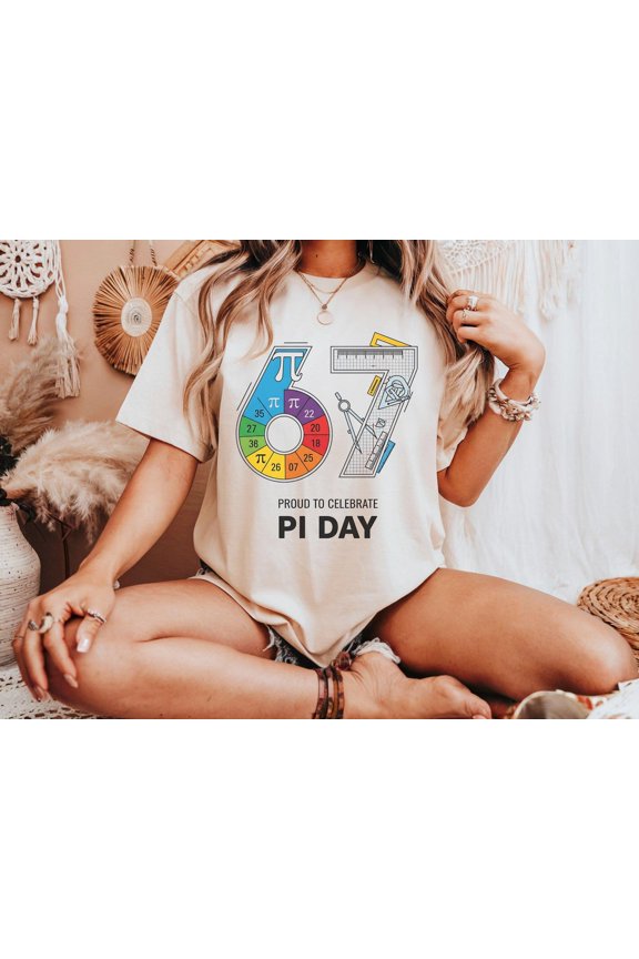 Proud to Celebrate Pi Day Shirt Math Enthusiast Graphic Tee Geeky Pi Symbol Apparel for St