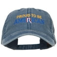 thumbnail image 1 of Proud to be American Embroidered Washed Cap - Navy OSFM, 1 of 5