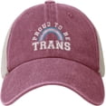 thumbnail image 1 of Proud to be Trans LGBT Gay Pride Cowboy Hat Men Vintage Mesh Baseball Cap Women Dad Hat Sun Hat Trucker Hat Black, 1 of 8