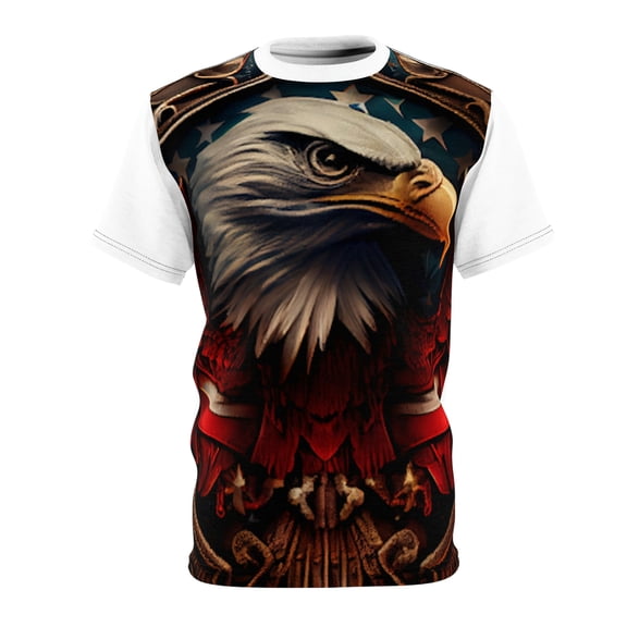 "Proud to be an American: AOP Patriot T-shirt" S-3XL