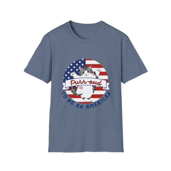 Proud to be an American Cat Patriotic Tee