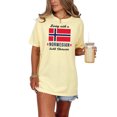 thumbnail image 1 of Proudly Living With A Norwegian Character, Butter Comfort Colors T-Shirt, XL, 1 of 3