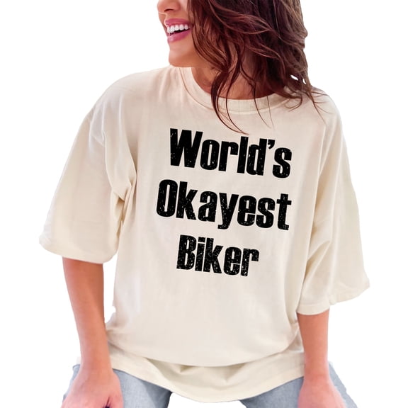 Proudly Show Your Humor Biker, Ivory Comfort Colors T-Shirt, Large