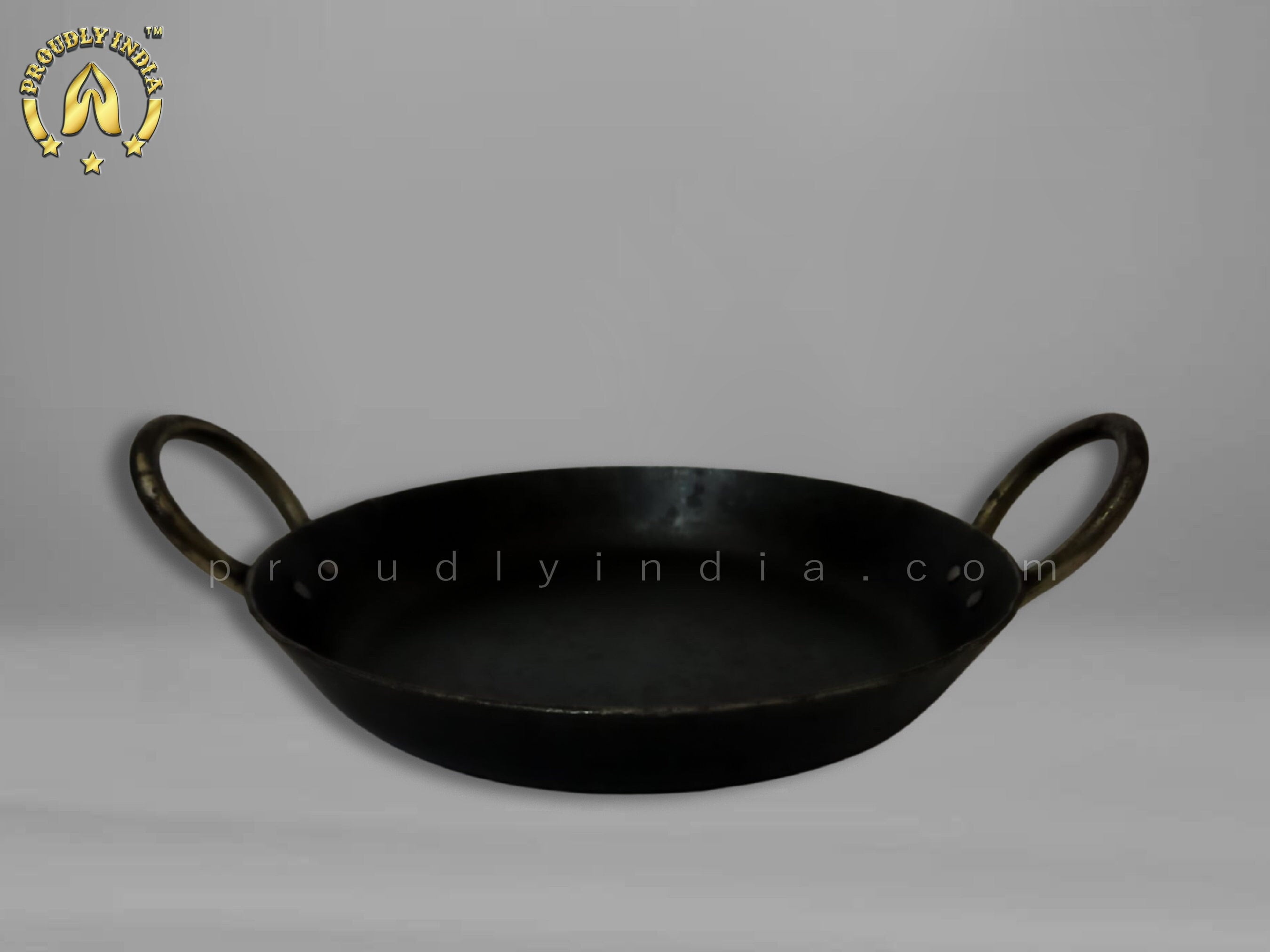 ProudlyIndia Cast Iron Kadai, Kadhai, Indian Kadai, 8 inch handmade