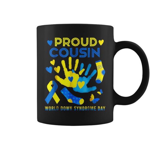 Prouds Cousin T21 World Down Syndrome Awareness Day Ribbon Coffee Mugs
