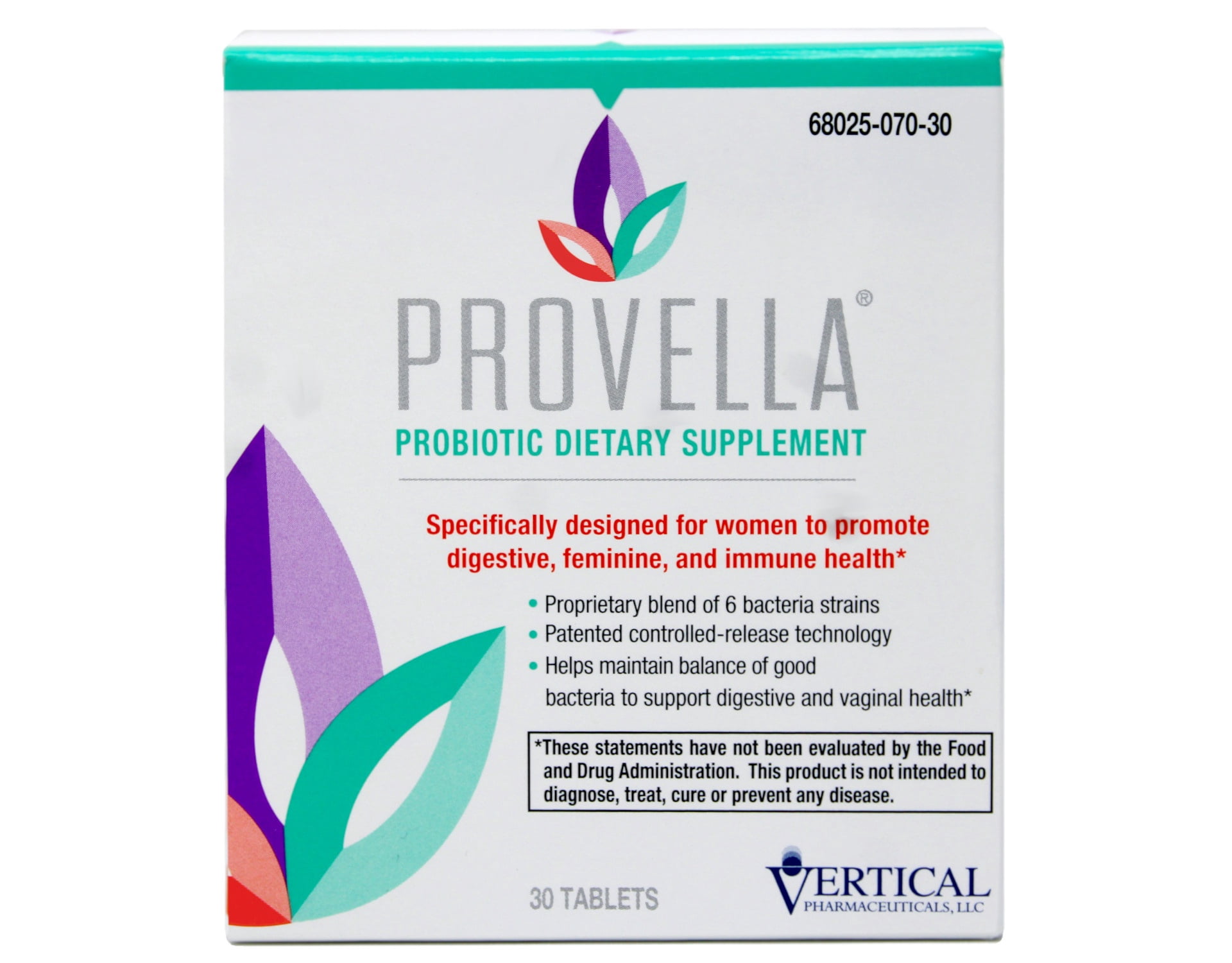 Provella Women's Probiotic Dietary Supplement Tablets, 30 Count - 4 Pack