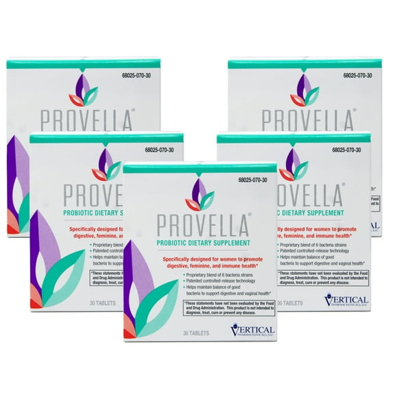 Provella Women's Probiotic Dietary Supplement Tablets, 30 Count - 5 Pack