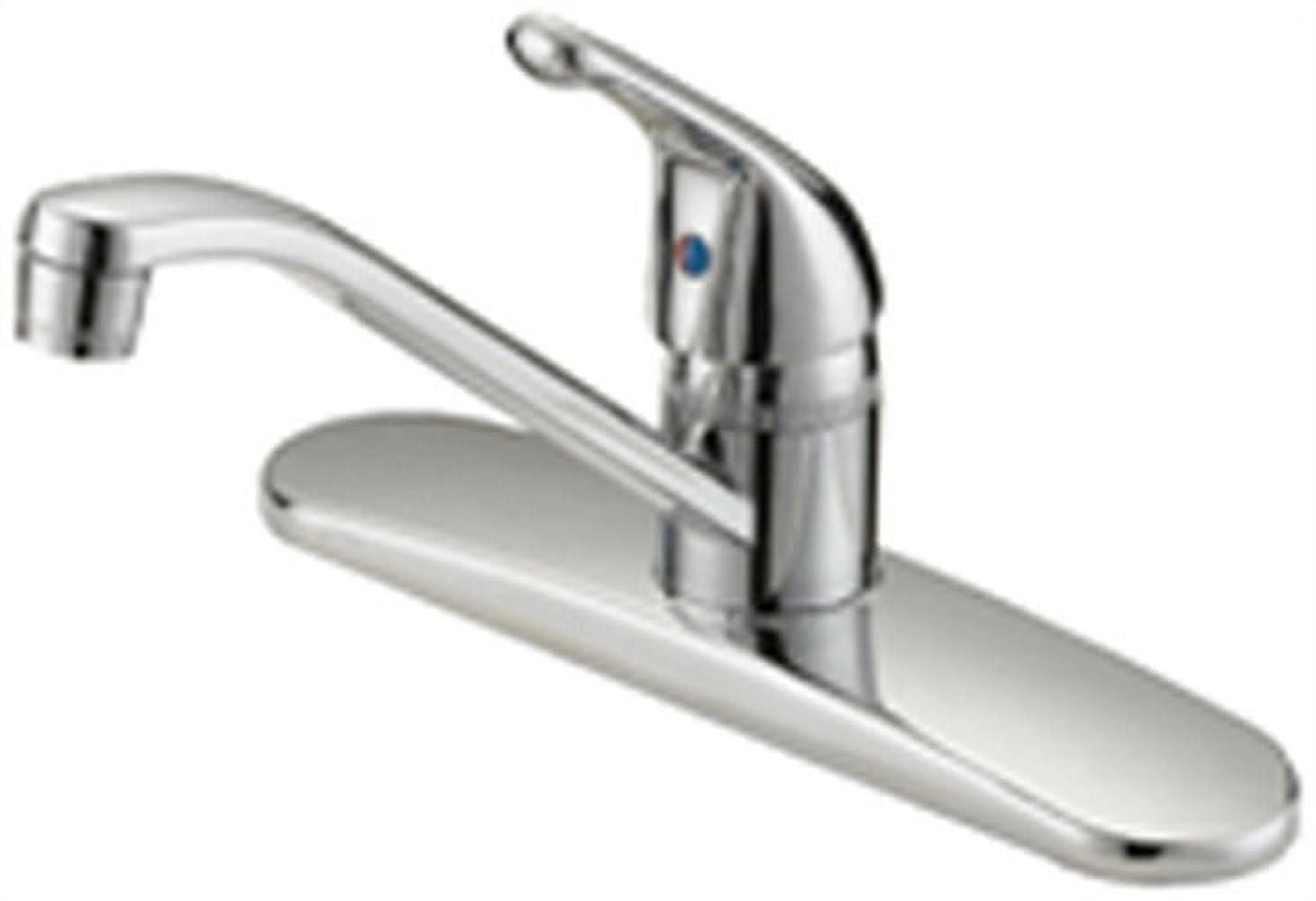 Oakbrook Single Handle Kitchen Faucet - Low Lead, 8" Spout, 1.75 GPM, Chrome Finish - 3-Hole Installation