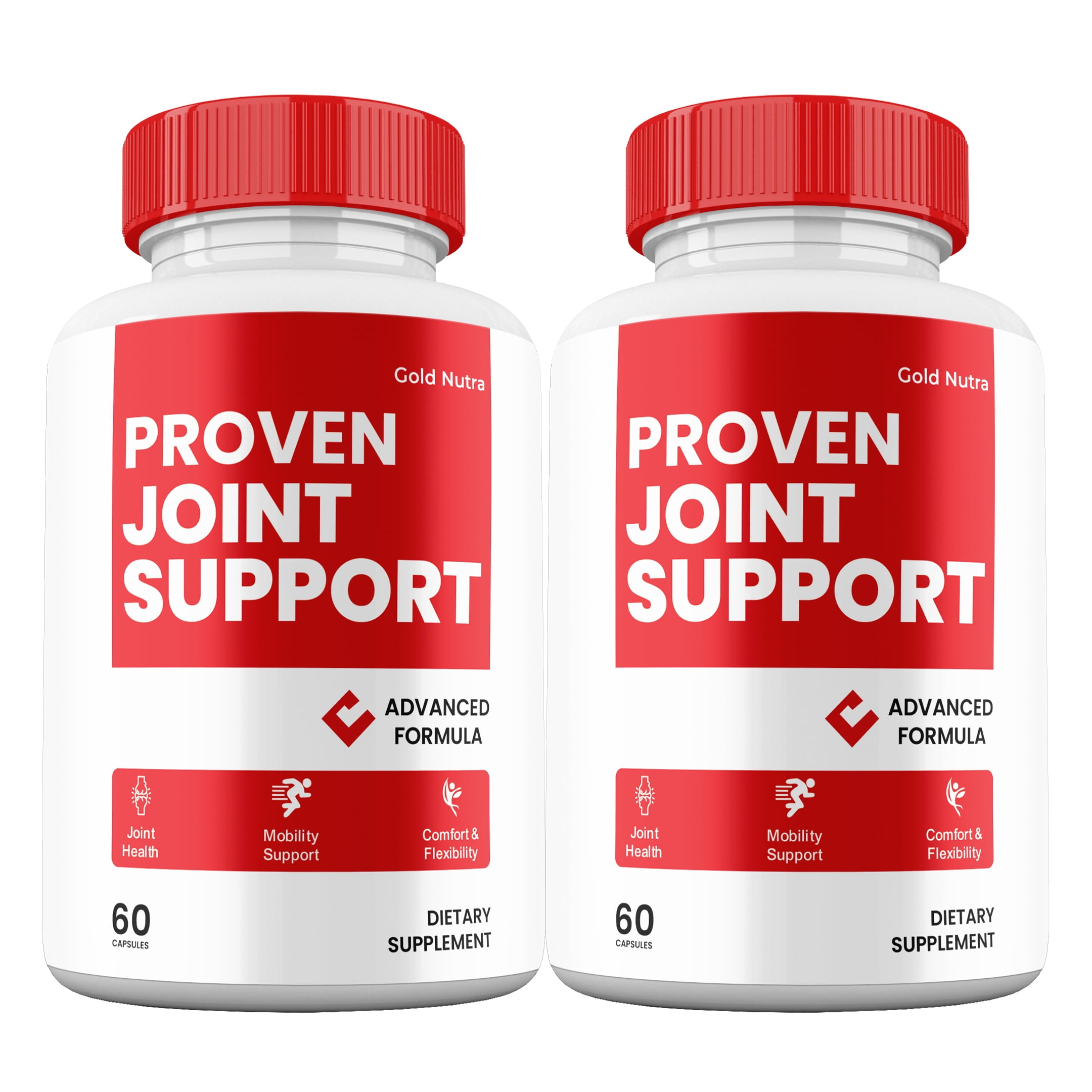 Proven Joint Support Capsules, Joint Support Supplement, Proven JointSupport All-Natural Pills Maximum Strength, 30 Day Supply per Bottle (2 Pack)