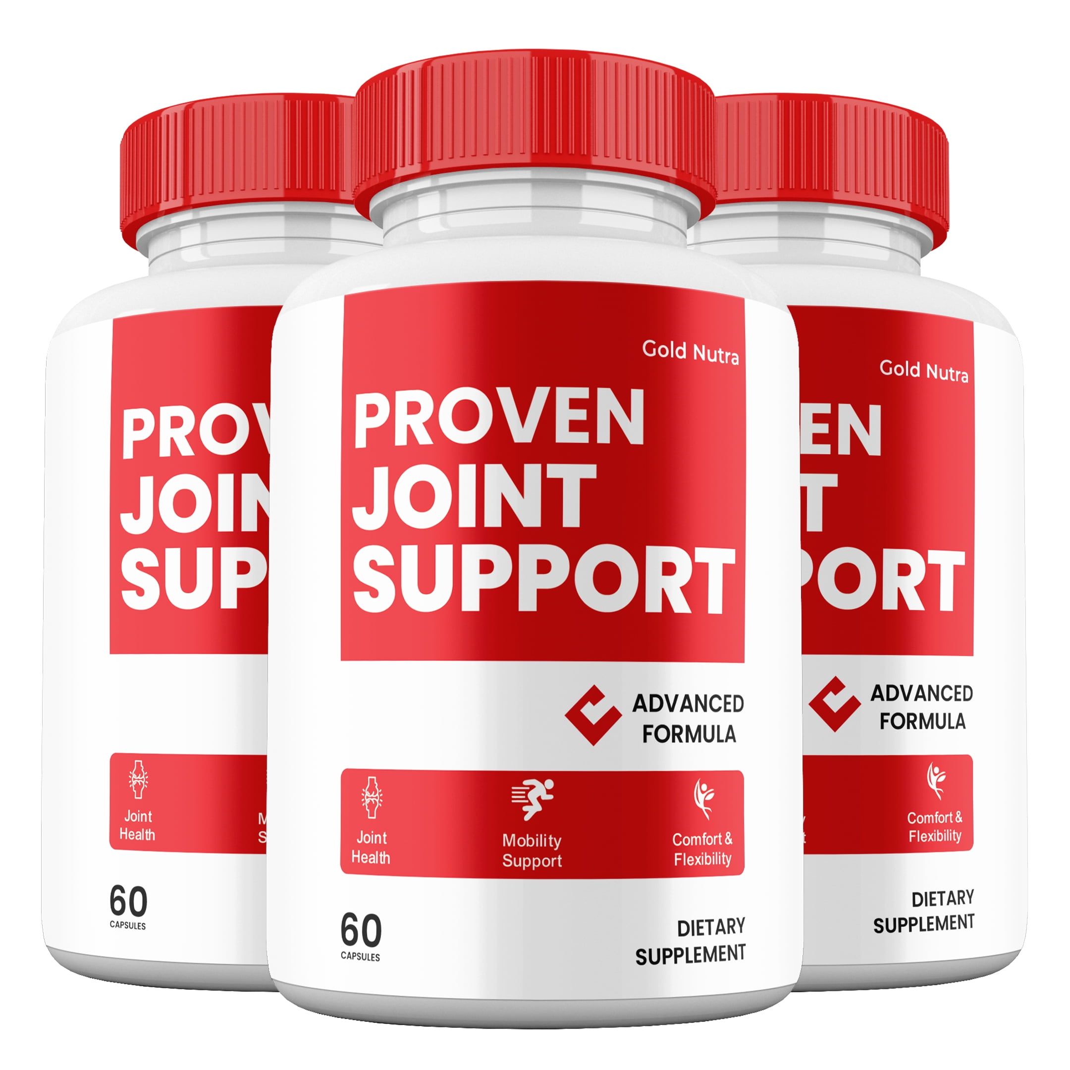 Proven Joint Support Capsules, Joint Support Supplement, Proven JointSupport All-Natural Pills Maximum Strength, 30 Day Supply per Bottle(3 Pack)