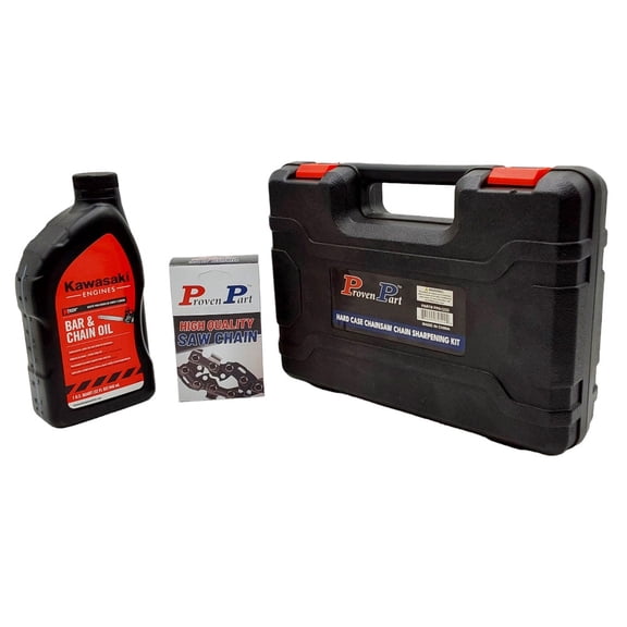Proven Part (1) 20" 3/8" .050" 72Dl Chain Repl 585550072 (1) Qt Oil (1) Hardbox Tool Kit