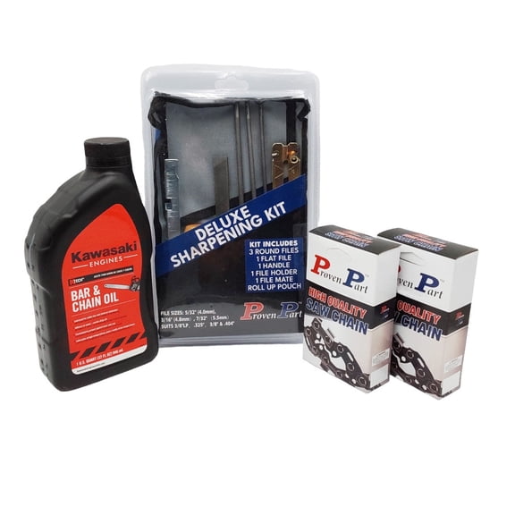 Proven Part 2-20"Chain 3689-005-0081 Bar.325.063 81Dl,1Qt.Chain Oil,Files,File Mate, Handle