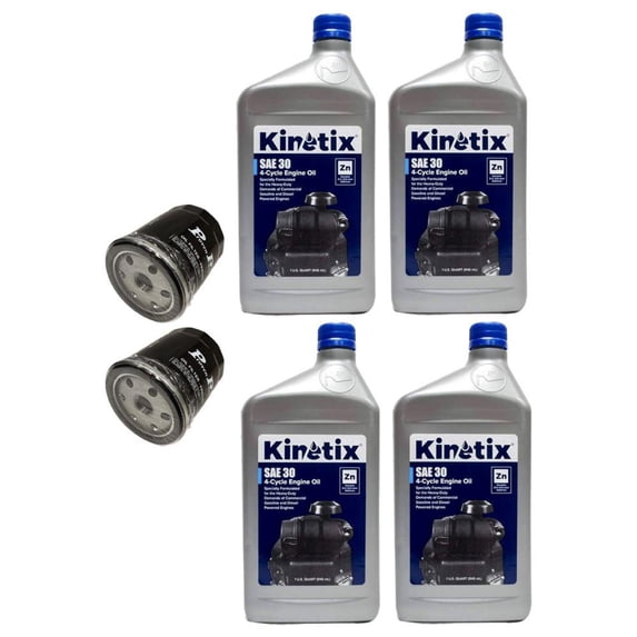 Proven Part 2 Oil Filters 4 Quarts 30W Oil Fits Kohler 52-050-02-S,Briggs 491056