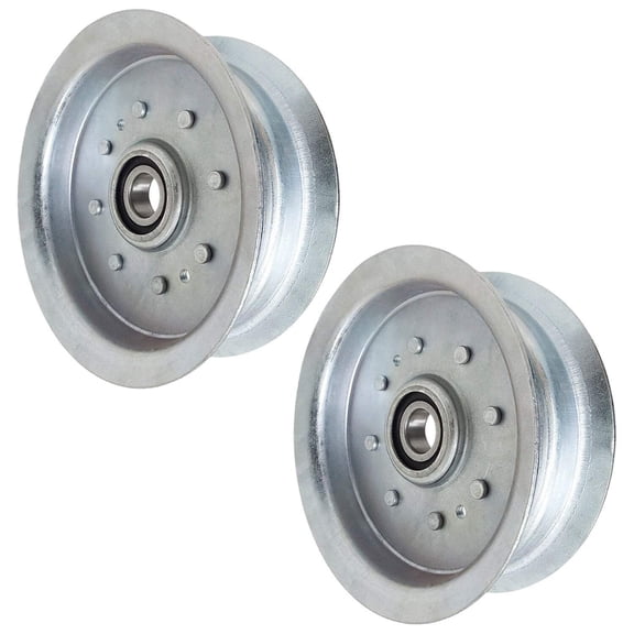 Proven Part 2 Pack Flat Idler Pulleys For MTD Fit 756-05034A, 756-5034, XT1-LT46